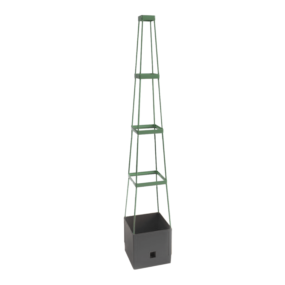 Plant Tower with Watering System MAXITOM - Grey, with Green Trellis